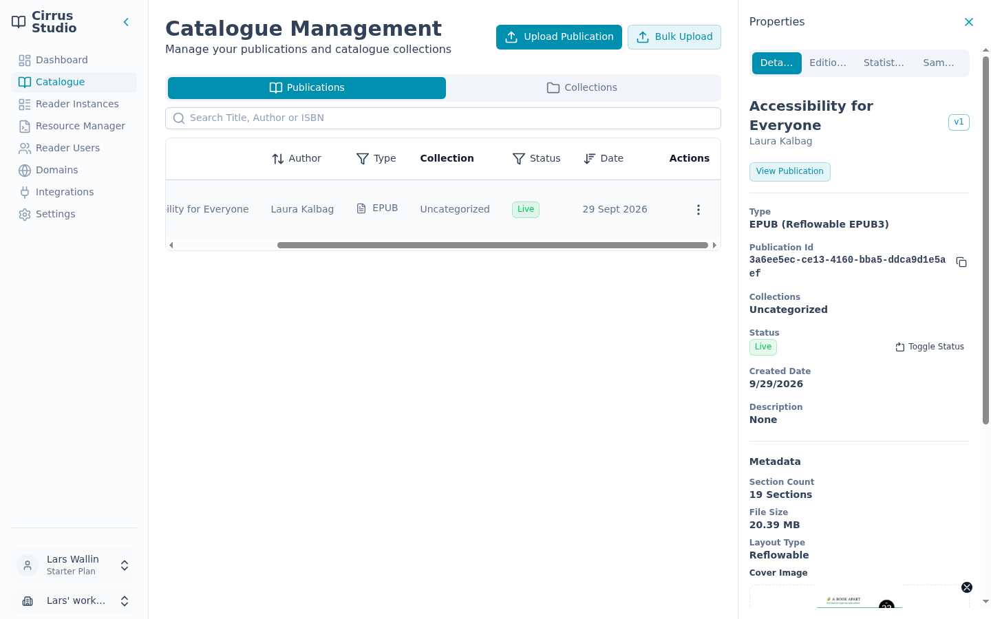 The Properties panel, Details tab